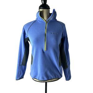 Columbia Womens Blue 1/2 Zip Titanium Omni Heat Thermal‎ Comfort Fleece Jacket M